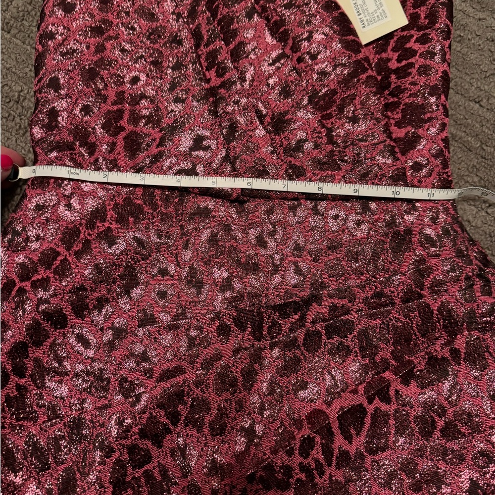 Ramy Brooke  Linda One Shoulder Mini Dress in Pink Animal Print XS NWT $525 - Picture 10 of 11